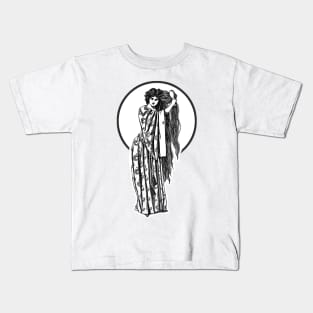 woman combing her hair Kids T-Shirt